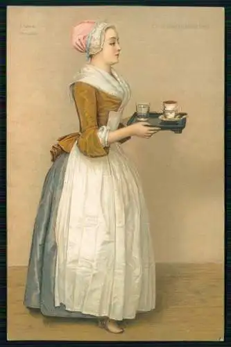 Künstler AK Postkarte Liotard, Jean-Étienne, Das Schokoladenmädchen