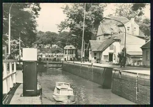 Foto AK Woltersdorf bei Berlin Oder-Spree Partie an der Schleuse DDR gelaufen