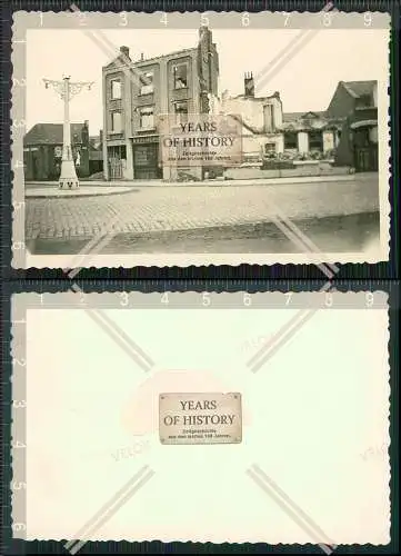 Foto Belgien Frankreich 1940-42 zerstörte Gebäude und Straßen