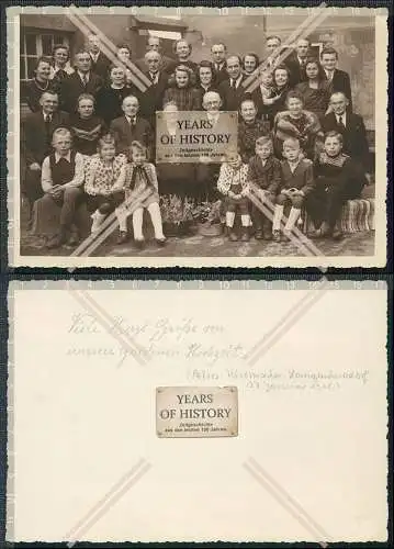 Foto Langenchursdorf Callenberg Zwickau Uhrmacher Peters Goldene Hochzeit 1928 