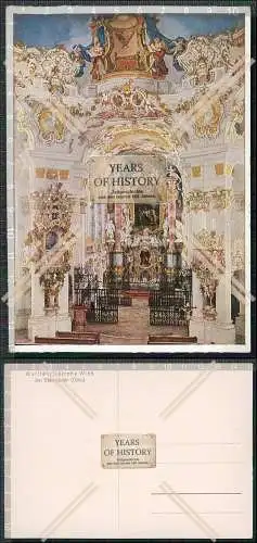 AK Wies Steingaden Wieskirche Wallfahrtskirche Innen Ansicht Karte um 1930