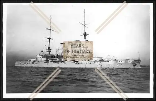 Foto S.M.S. Hessen 1903 Linienschiff Kaiserliche Marine