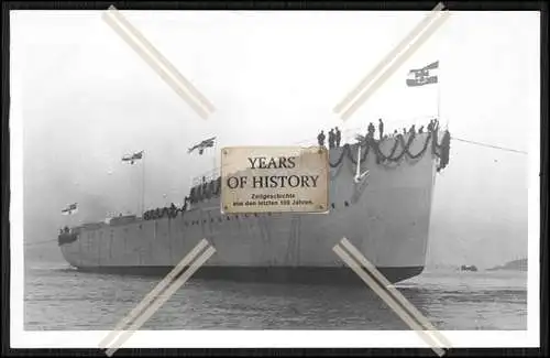 Foto S.M.S. Rostock 1918 ? Kleiner Kreuzer Stapellauf Kaiserliche Marine