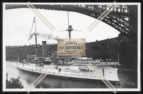 Foto SMS S.M.S. Fürst Bismarck 1900 im KW Kanal Panzerkreuzer Großer Kreuzer 