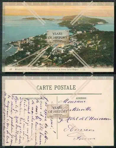 AK 1.WK BEAULIEU Panorama 1911 Le Cap Ferrat et la Pointe Saint-Hospice LL.