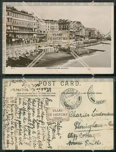 Foto AK CARLISLE PARADE HASTINGS 1910 Frankreich gelaufen