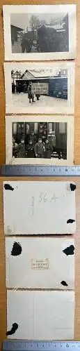 Foto Infanterie Regiment 464 3x Bahnhof Langenfeld Rhein b. Leverkusen 1940 ver