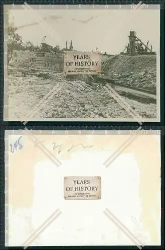 Foto Eisenbahn Zug Brücke Kran Frankreich Westwall Saarland Saar 1940 OT Todt 