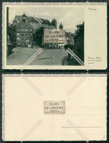AK Nürnberg Burg von Süden vom Dürerhaus gesehen 1939 