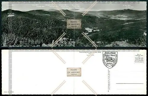 Foto AK Klappkarte Panorama vom großen Arber im bayerischen Wald um 1940