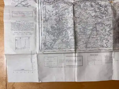 Landkarte Heereskarte Dienstgebrauch - Verdun Meuse Grand Est Elsass Lothringen