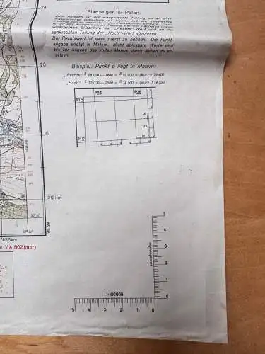 Landkarte Heereskarte Dienstgebrauch Geheim - Nr. 386 Luck Luzk Луцьк Ukraine