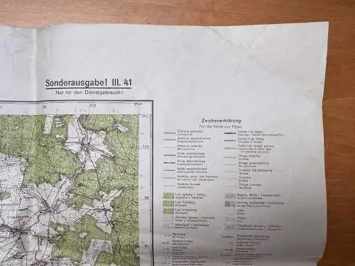 Landkarte Heereskarte Dienstgebrauch - Großblatt Nr. 388 Ostrog Ostroh Ukraine