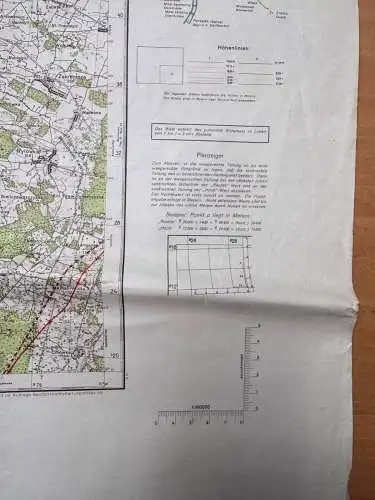 Landkarte Heereskarte Dienstgebrauch - Großblatt Nr. 388 Ostrog Ostroh Ukraine