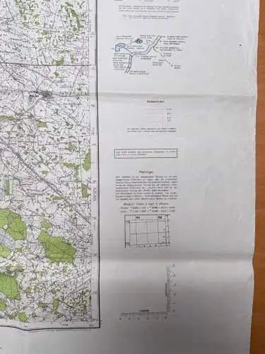 Landkarte Heereskarte Dienstgebrauch Großblatt Nr. 378 Kowel uvm. Ukraine 1941