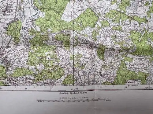 Landkarte Heereskarte Dienstgebrauch Großblatt Nr. 378 Kowel uvm. Ukraine 1941