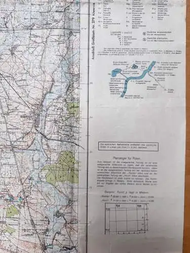 Landkarte Heereskarte Dienstgebrauch Großblatt Nr. 378 Kowel uvm. Ukraine 1941