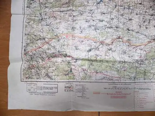 Landkarte Heereskarte Dienstgebrauch Großblatt 385 Sokal Ukraine Stand 06. 1941