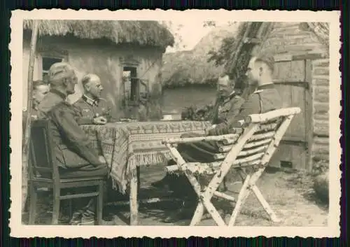 5x Foto Soldaten Wehrmacht vor bei Bauern Quartier Kyjiw Kiew Киев Ukraine 1941