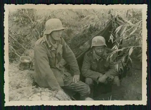 2x Soldaten Wehrmacht im Laufgraben Schützengraben Kyjiw Kiew Киев Ukraine 1941