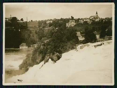 3x Foto Reise zum Rheinfall Schaffhausen am Rhein Schweiz 1928