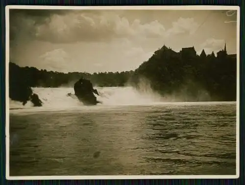 3x Foto Reise zum Rheinfall Schaffhausen am Rhein Schweiz 1928