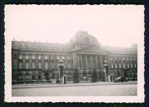 3x Foto Wehrmacht Kommandantur Belgien Brügge Brüssel kleine Wachhäuschen 1940