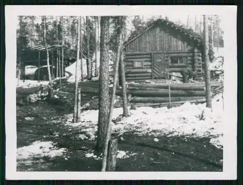 7x Foto Soldaten Wehrmacht im Waldlager Norwegen Finnland 1942-43