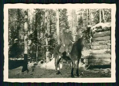 7x Foto Soldaten Wehrmacht im Waldlager Norwegen Finnland 1942-43