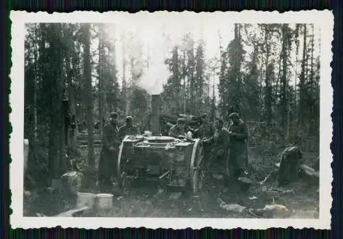 5x Foto Soldaten Wehrmacht im Waldlager Norwegen Finnland 1942-43