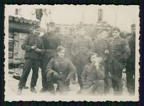 5x Foto Soldaten Wehrmacht im Waldlager Norwegen Finnland 1942-43