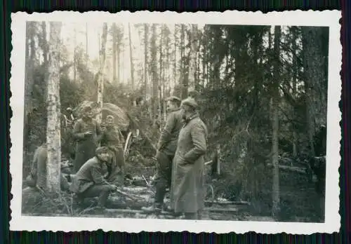 5x Foto Soldaten Wehrmacht im Waldlager Norwegen Finnland 1942-43