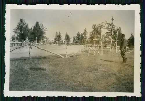 Foto Norwegen Finnland Soldaten der Wehrmacht Gräber Kreuze 1942-43