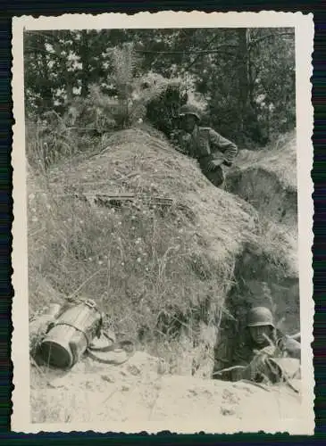 Foto deutsche Soldaten im Graben Gefechtsstand Russland 1941