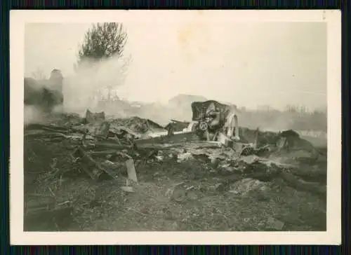 Foto zerstörtes Geschütz Flak Russland 1942 weitere Info Rückseite