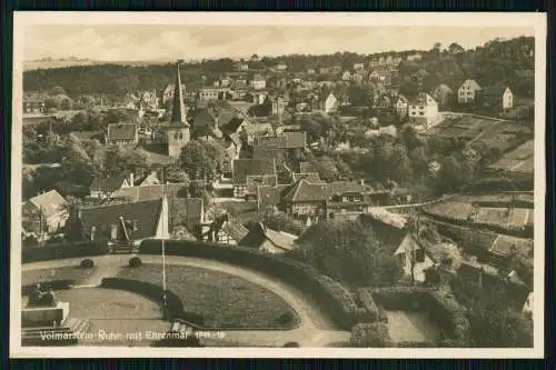 Foto AK Volmarstein Wetter Ruhr Panorama mit Ehrenmal 1. WK 1914-18 Cekade Karte