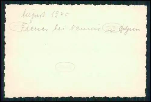 Foto Dorf Fernes ? bei Namur Wallonien an der Maas 1940 info Rückseite