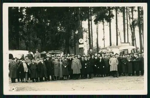 Foto AK Bad Nauheim Omnibus Platz 1938 gelaufen Soldat Nachrichten Gießen