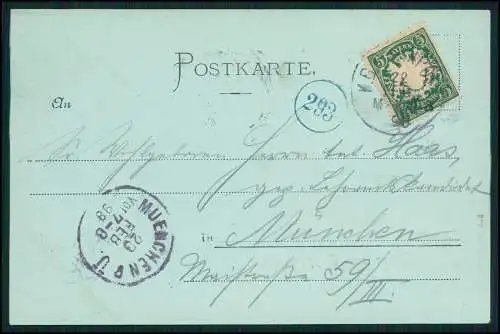 AK Pappenheim Mittelfranken - Lr. Weißenburg-Gunzenhausen Mondschein 1898 gel.