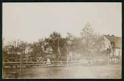 Foto AK Dorf Ausmarsch Schützen Veteranen Orden Musikkapelle  Ort Unbekannt 1910