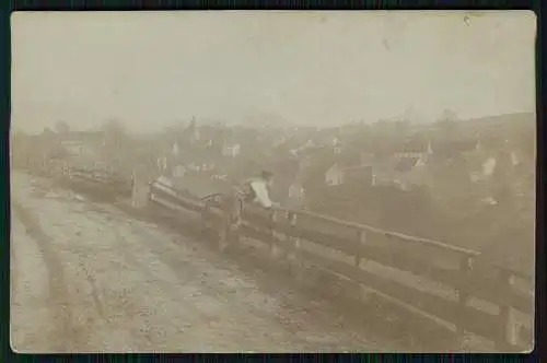 Foto AK Reinhardtsdorf Schöna ? Blick auf Dorf mit Kaiserkrone Zirkelstein 1911