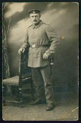 Foto AK 1. WK Soldat in Kaliningrad Königsberg Ostpreußen 1914 Feldpost gelaufen