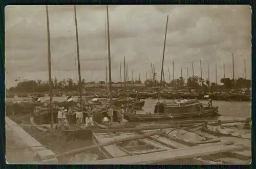 Foto AK Hafen Boote Ägypten ? Nordostafrika Naher Osten um 1910