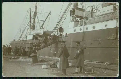 Foto AK Hafen Schiff Ägypten ? Nordostafrika Naher Osten um 1910