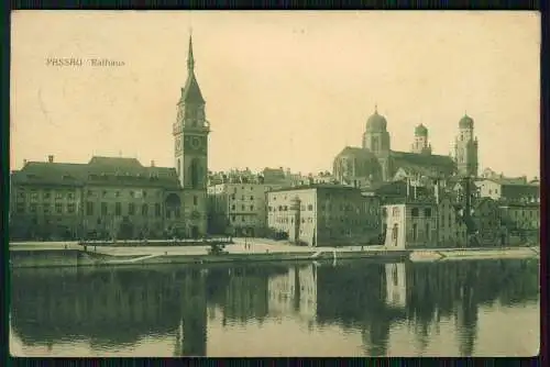 AK Ansichtskarte Postkarte Passau, Rathaus, Dom Brauerei 1911 gelaufen