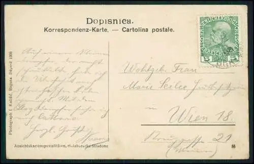 AK Postkarte Ragusa Dubrovnik Kroatien, Liepi pogles Bellavista 1913 gelaufen