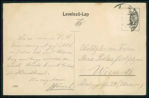 AK Budapest Ungarn Ferencz József rakpart Franz-Josefs Quai Corso 1916 gelaufen