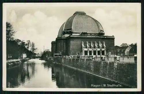 Foto AK Ansichtskarte Postkarte Hagen in Westfalen, Stadthalle 1940 gelaufen