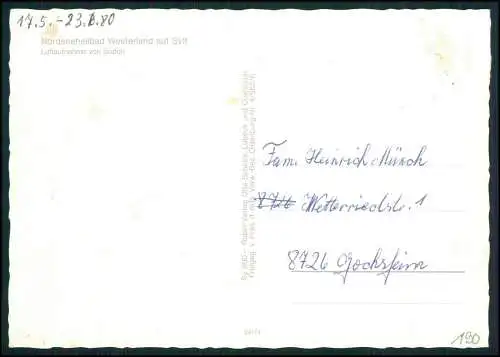AK Postkarte Nordseeheilbad Westerland auf Sylt Luftaufnahme Luftbild von Süden