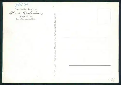 Rosenthal-Erholungsheim Haus Grafenburg Mühlbach Inn Post Oberaudorf Oberbayern